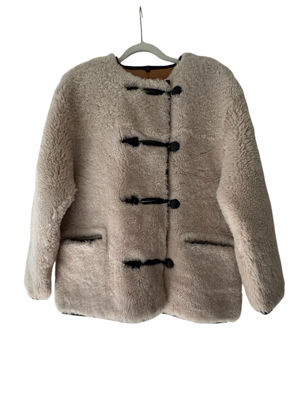 Quince 100% Shearling Duffle Jacket NWT Small - Picture 9 of 15